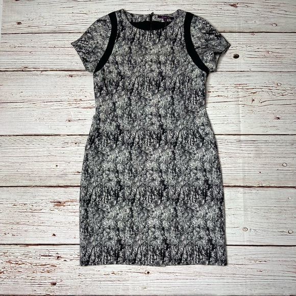 NWT Rachel Roy Cracked Jacquard Square Shoulder Sheath Dress Sz 10 - Picture 11 of 16